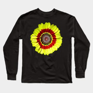 Tricolour Chrysanthemum Ismelia Carinata Painted Style Pattern Long Sleeve T-Shirt